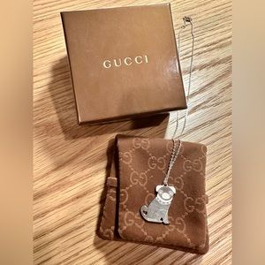 Gucci Oliver Pug Sterling Silver Necklace